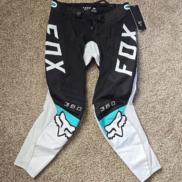 Fox Racing 360 Black and White Men's Pants - Picture 1 of 7